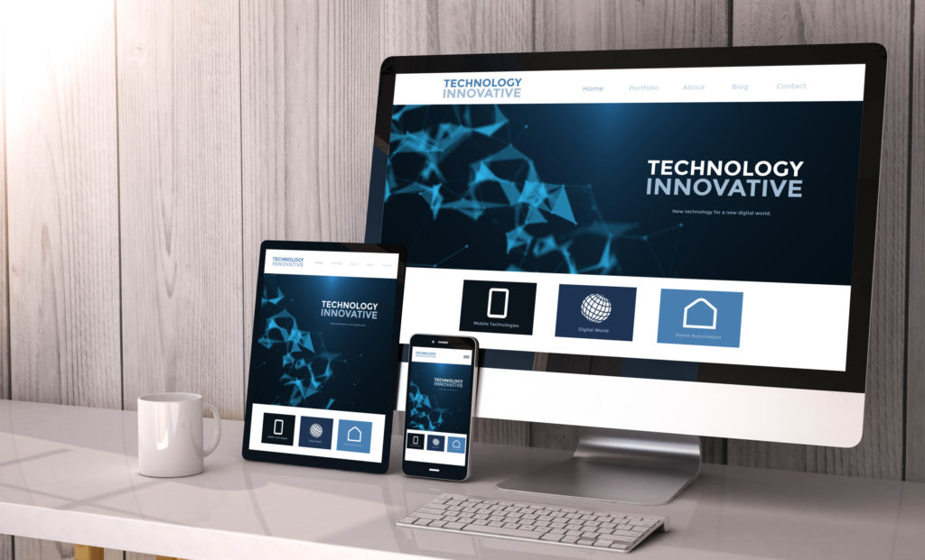 devices responsive on workspace innovative website